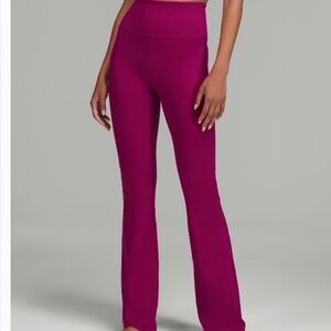 Lululemon Athletica Fuchsia super high rise Boot Cut Pants